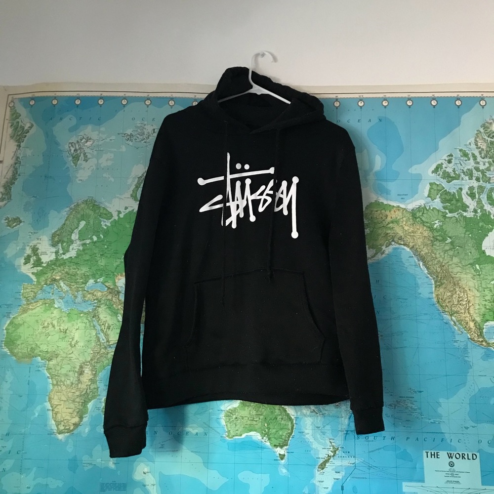 black stussy hoodie
